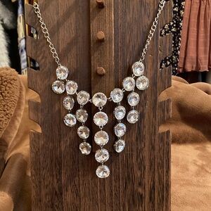 Elegant Silver Crystal Necklace